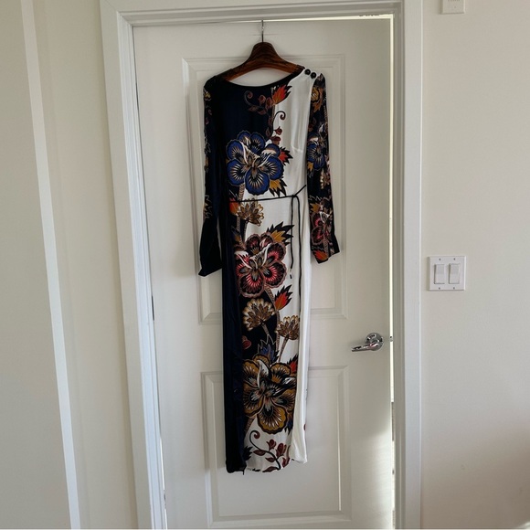 Farm Rio Black And White Maxi Floral Midi Dress - Picture 4 of 9